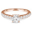 Round Diamond Solitaire with Accents Engagement Ring in Rose Gold (MVSS0032-R)