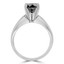 Round Black Diamond Solitaire Engagement Ring in White Gold (MVSB0025-W)