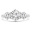 Round Diamond Three-Stone Engagement Ring in White Gold (MVSX0018-W)