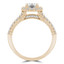 Round Diamond Two Row Halo Engagement Ring in Yellow Gold (MVSX0024-Y)