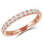 Round Diamond Semi-Eternity Wedding Band Ring in Rose Gold (MVSXB0004-R)