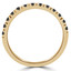 Round Black Diamond Semi-Eternity Wedding Band Ring in Yellow Gold (MVSXB0022-Y)