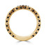 Round Black Diamond Semi-Eternity Wedding Band Ring in Yellow Gold (MVSXB0032-Y)