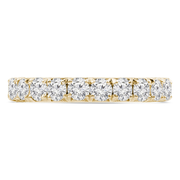 Round Diamond 3/4 Way Semi-Eternity Wedding Band Ring in Yellow Gold (MVSXB0072-Y)