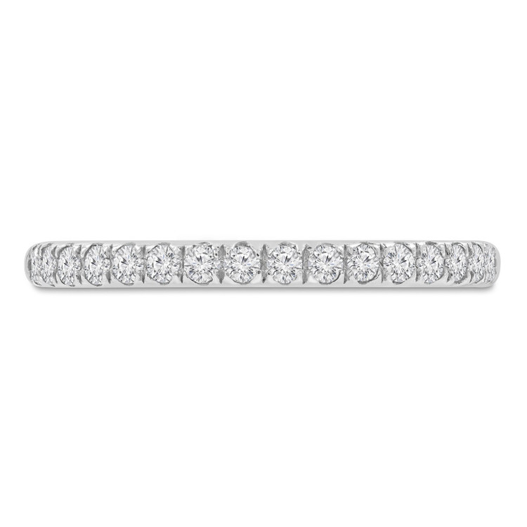 Round Diamond 3/4 Way Semi-Eternity Wedding Band Ring in White Gold (MVSXB0080-W)