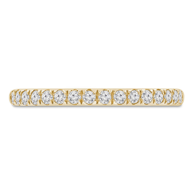Round Diamond 3/4 Way Semi-Eternity Wedding Band Ring in Yellow Gold (MVSXB0080-Y)