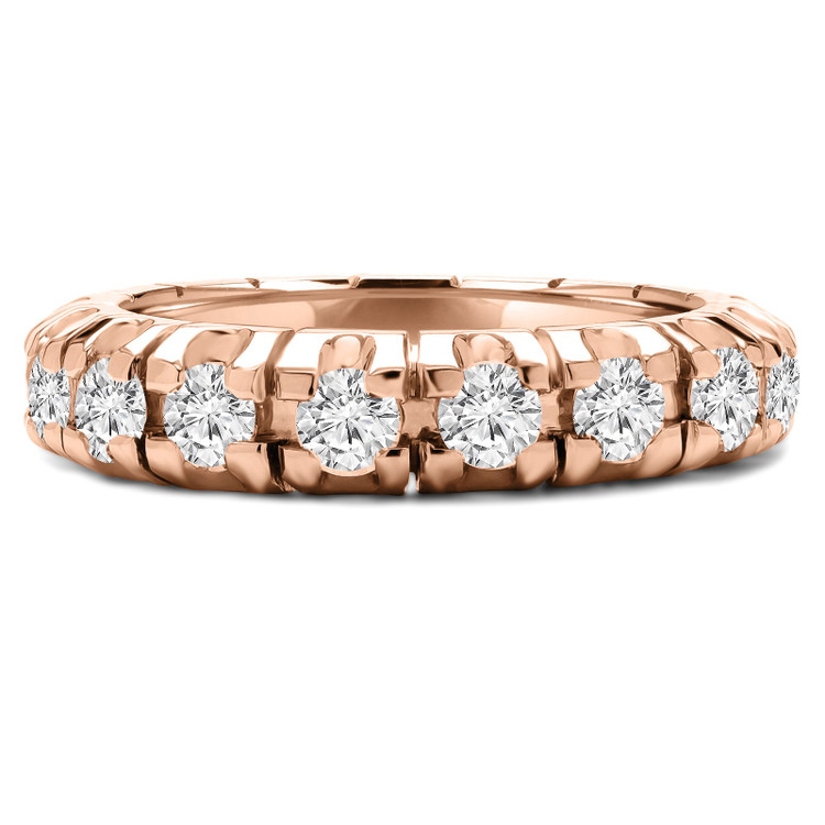 1 1/2 - 1 9/10 CTW Full Eternity Round Diamond Anniversary Wedding Band Ring in Rose Gold (MVSAR0005-R)