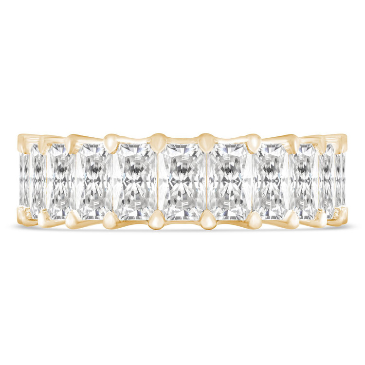 Lab Grown 5 4/5 to 7 1/3 CTW Full Eternity Radiant Diamond Anniversary Wedding Band Ring in Yellow Gold (MVSAR0014-Y)