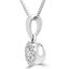 1/5 CTW Round Diamond Halo Pendant Necklace in 14K White Gold (MDR150034)