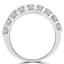 1 1/20 CTW Round Diamond Vintage Semi-Eternity Cocktail Ring in 14K White Gold (MDR140127)