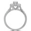 1 CTW Round Diamond Halo Engagement Ring in 14K White Gold (MDR160001)