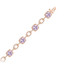 8 1/10 CTW Round purple amethyst Link Bracelet in 14k Rose Gold (MV3416)