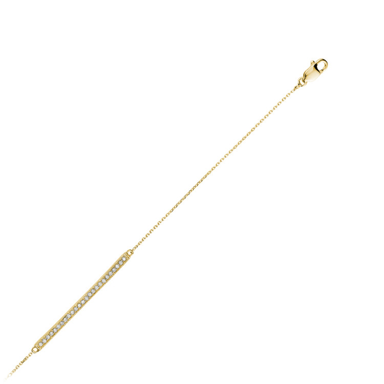 1/6 CTW Round Diamond Bar Bracelet in 14k Yellow Gold (MV3423)