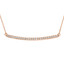 1/7 CTW Round Diamond Bar Pendant Necklace in 14k Rose Gold With Chain (MV3433)