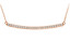 1/4 CTW Round Diamond Bar Pendant Necklace in 14k Rose Gold With Chain (MV3436)