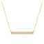 1/7 CTW Round Diamond Bar Pendant Necklace in 14k Yellow Gold With Chain (MV3440)
