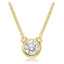 1/4 CT Round Diamond Solitaire Pendant Necklace in 14k Yellow Gold With Chain (MV3447)