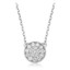1/4 CTW Round Diamond Cluster Pendant Necklace in 14k White Gold With Chain (MV3460)