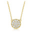 1/4 CTW Round Diamond Cluster Pendant Necklace in 14k Yellow Gold With Chain (MV3462)