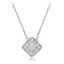 1/4 CTW Round Diamond Cluster Pendant Necklace in 14k White Gold With Chain (MV3463)