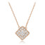 1/4 CTW Round Diamond Cluster Pendant Necklace in 14k Rose Gold With Chain (MV3464)
