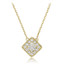 1/4 CTW Round Diamond Cluster Pendant Necklace in 14k Yellow Gold With Chain (MV3465)