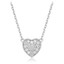 1/4 CTW Round Diamond Heart Pendant Necklace in 14k White Gold With Chain (MV3466)