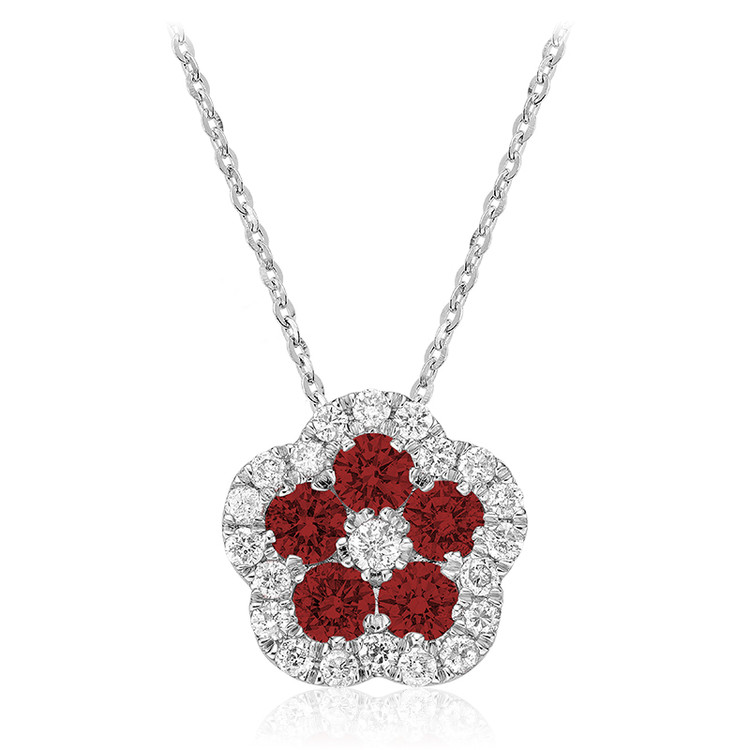 Ruby And Diamond Pendant Necklace | Majesty Diamonds