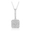 2/5 CTW Round Diamond Cluster Pendant Necklace in 14k White Gold With Chain (MV3515)