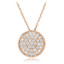 1/2 CTW Round Diamond Cluster Pendant Necklace in 14k Rose Gold With Chain (MV3518)