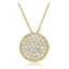 1/2 CTW Round Diamond Cluster Pendant Necklace in 14k Yellow Gold With Chain (MV3519)