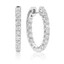 1 CTW Round Diamond Hoop Earrings in 14k White Gold (MV3567)