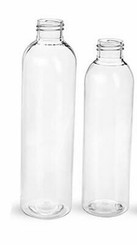 PET Plastic Clear Bullet bottle with black dispensing cap 16oz