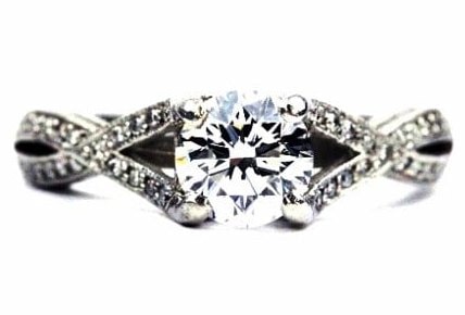 Unique Split Shank Engagement Ring