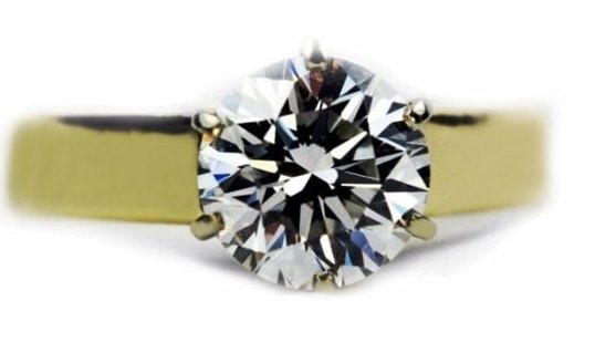 ideal round classic ring six prongs