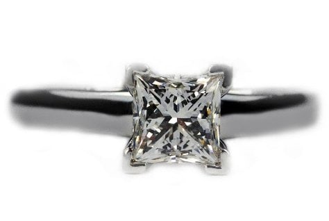 V Prongs Princess Cut Ring