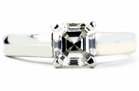 Ideal asscher cut Engagement Ring