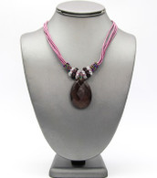 Teardrop Pendant Cord Necklace 

Color: Purple

Length: 17 inches long + 3