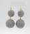 Ball Drop Earrings

Color: Grey

Size: 2 3/4 inches long