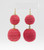 Ball Drop Earrings

Color: Fuschia

Size: 2 3/4 inches long