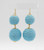 Ball Drop Earrings

Color: Blue

Size: 2 3/4 inches long