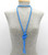 Long Marbleized Beaded Necklace

Color: Blue

Size: 60 inches long