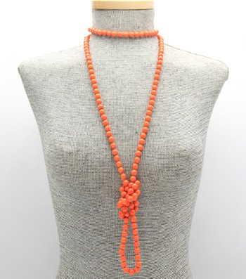 Long Marbleized Beaded Necklace

Color: Orange

Size: 60 inches long