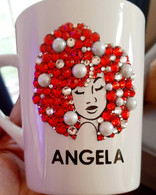 Bling Mug - Red Afro (Contact me directly to order)