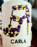 Bling Mug - Purple & Gold Heel (Contact me directly to order)