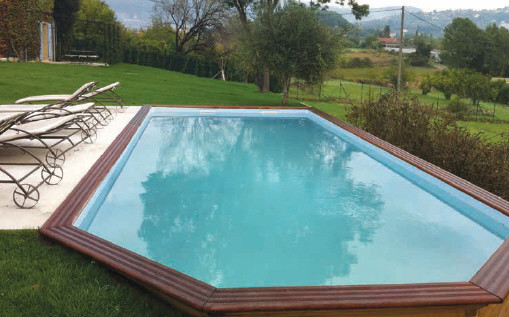 7.6m x 3.9m rectangular Quartoo Wooden GardiPool | Oasis 