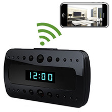 WiFi Alarm Clock Hidden Camera 1920x1080 Micro SD Card Recorder Viewing from iPhone and Android