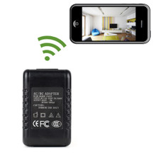 AC Adapter Style Hidden Camera with Built-in DVR and WiFi Remote Viewing 1280x720 HD Video Micro SD Card Recorder