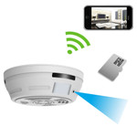 WiFi Series PIR Smoke Detector Hidden Camera with (IR) Night Vision - Side View