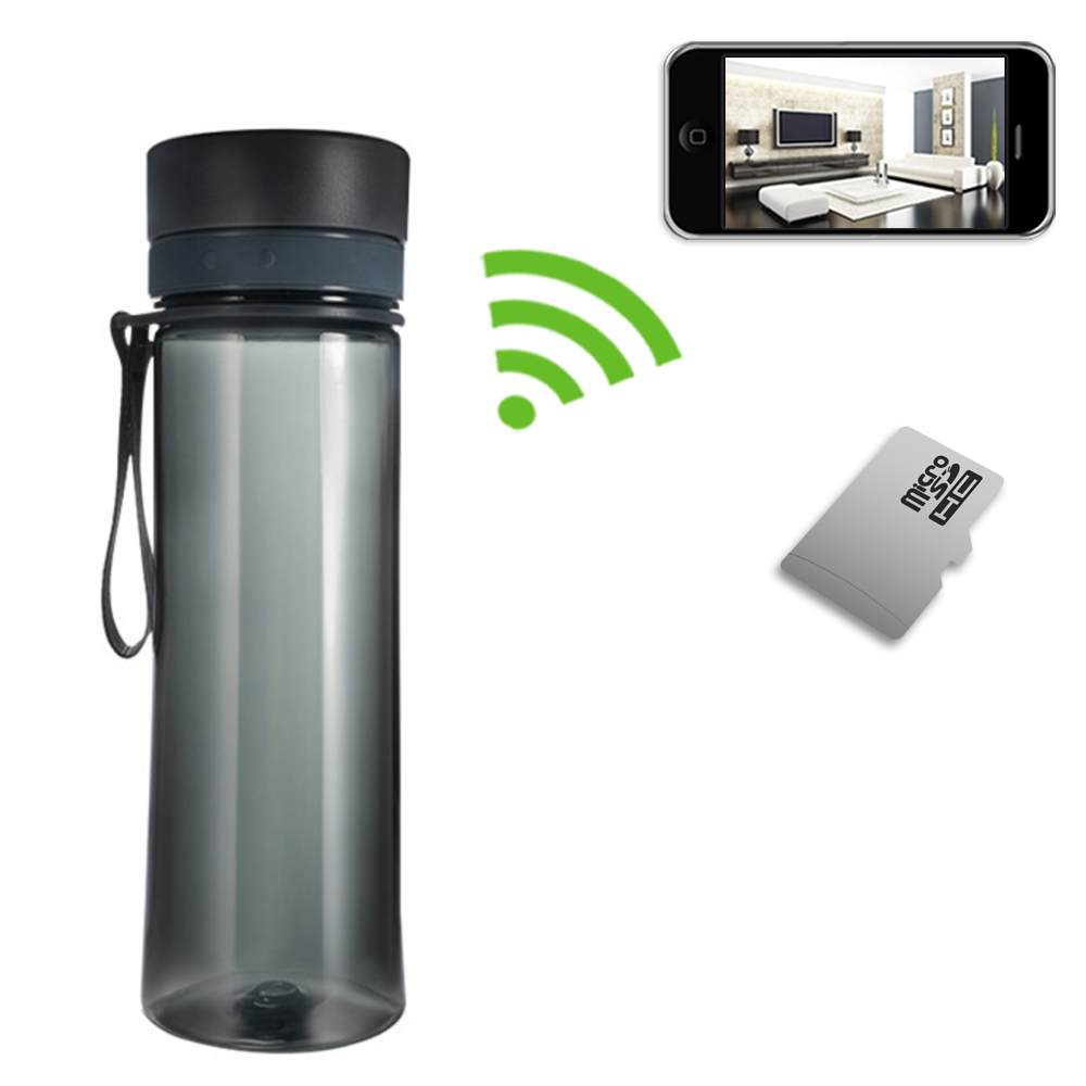 water bottle Hidden Spy Camera with Wi-Fi Built-in DVR